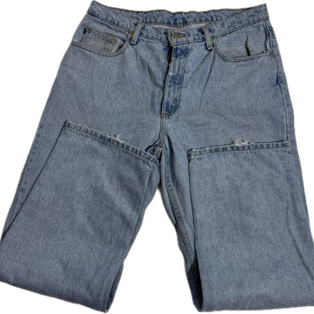 Vintage Ralph Lauren Polo Jeans Light Wash 32x30 Loose Fit - Distressed
